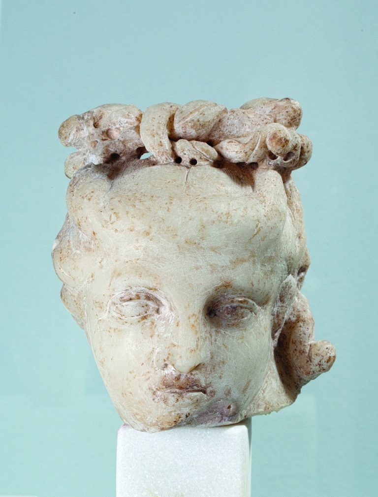 MARBLE HEAD OF VENUS OR DIANA, 8 cm height, inv.no. 1102/R