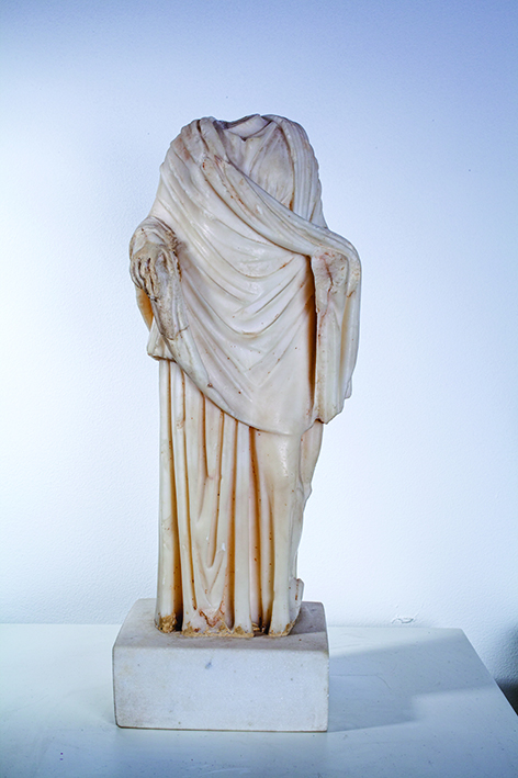 MARBLE SCULPTURE OF GODDESS HYGEIA, 35 cm height, inv.no. 999/R